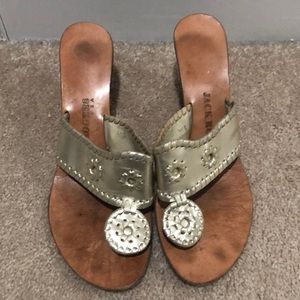 Jack Champagne wedge - wooden heel